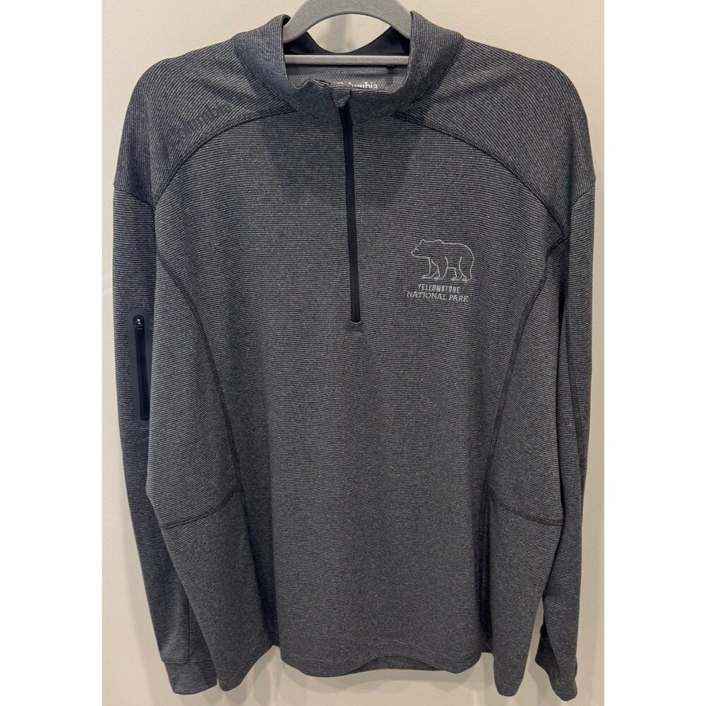 Yellowstone National Park - Columbia 1/4 Zip Pullover - Men's Size XL - Gray